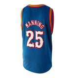 Kansas Jayhawks Danny Manning #25 Retro Brand Authentic Basketball Blue Jersey - Sporting Up