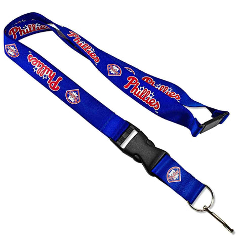 Philadelphia Phillies Aminco Durable Material Buckle Lock Blue Lanyard - Sporting Up