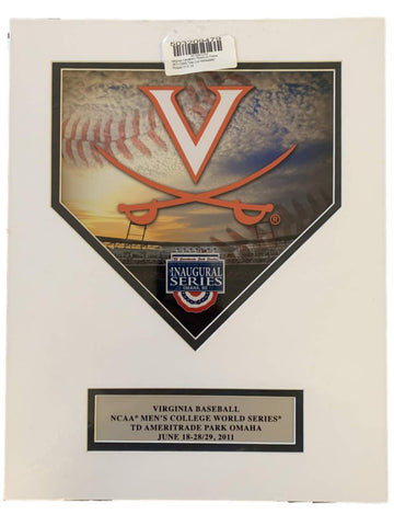 Virginia Cavaliers Ready to Frame 2011 CWS "Die Cut Homeplate" Picture 11 X 14 - Sporting Up