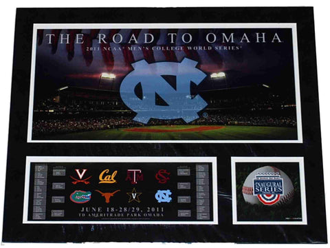 Shop North Carolina Tar Heels The Road to Omaha 2011 College World Series Print 16X20 - Sporting Up