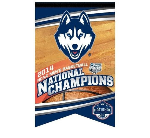 UConn Huskies 2014 NCAA Basketball National Champions 17'' x 26'' Premium Banner - Sporting Up