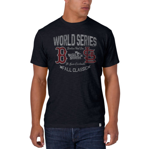 Boston Red Sox St Louis Cardinals 2013 World Series 47 Brand Black Scrum T-Shirt - Sporting Up