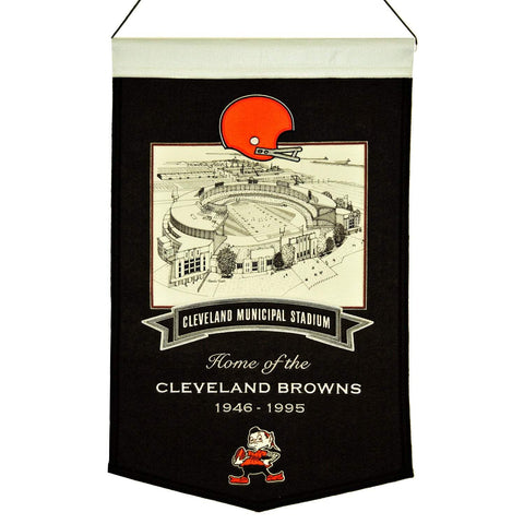 Shop Cleveland Browns Winning Streak Cleveland Municipal Stadium Banner (15"x20") - Sporting Up