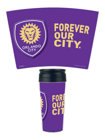 Orlando City SC Wincraft Forever Our City MLS 16 oz. Contour Travel Coffee Mug - Sporting Up