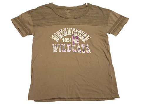 Northwestern Wildcats Blue 84 Women Gray Purple Short Sleeve T-Shirt (M) - Sporting Up