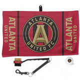 Atlanta United FC Golf Waffle Towel Golf Balls Cleaning Tool Gift Set - Sporting Up