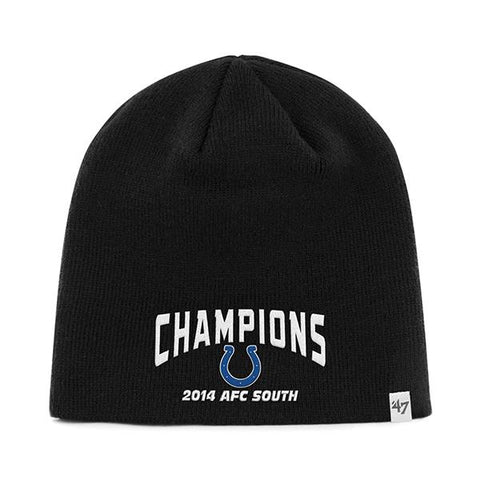 Shop Indianapolis Colts 47 Brand 2014 AFC South Champions Black Hat Cap Beanie - Sporting Up