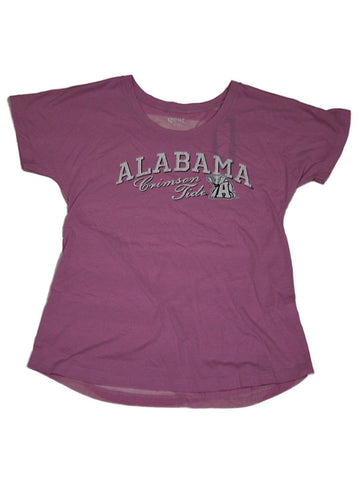 Alabama Crimson Tide Gear for Sports Women Pink Lightweight Soft T-Shirt (M) - Sporting Up