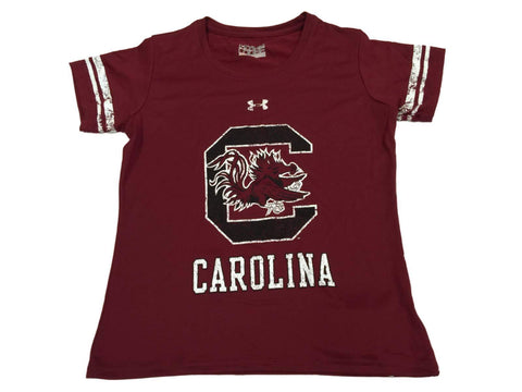 South Carolina Gamecocks Under Armour YOUTH Red Anti-Odor HeatGear T-Shirt (M) - Sporting Up
