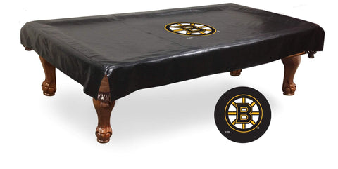 Boston Bruins HBS Black Vinyl Billiard Pool Table Cover - Sporting Up