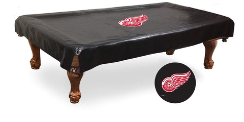 Shop Detroit Red Wings HBS Black Vinyl Billiard Pool Table Cover - Sporting Up