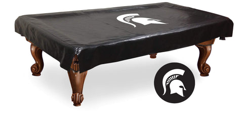 Michigan State Spartans Black Vinyl Billiard Pool Table Cover - Sporting Up