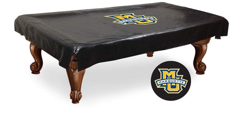 Marquette Golden Eagles Black Vinyl Billiard Pool Table Cover - Sporting Up