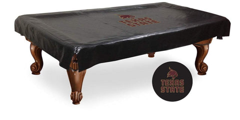 Shop Texas State Bobcats HBS Black Vinyl Billiard Pool Table Cover - Sporting Up