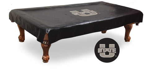 Shop Utah State Aggies HBS Black Vinyl Billiard Pool Table Cover - Sporting Up