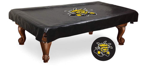 Wichita State Shockers HBS Black Vinyl Billiard Pool Table Cover - Sporting Up