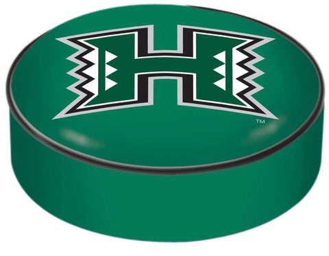 Hawaii Warriors HBS Green Vinyl Elastic Slip Over Bar Stool Seat Cushion Cover - Sporting Up