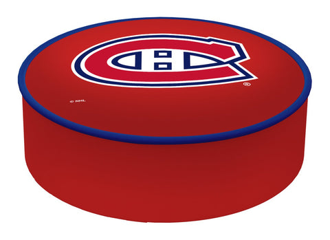 Montreal Canadiens HBS Red Vinyl Elastic Slip Over Bar Stool Seat Cushion Cover - Sporting Up