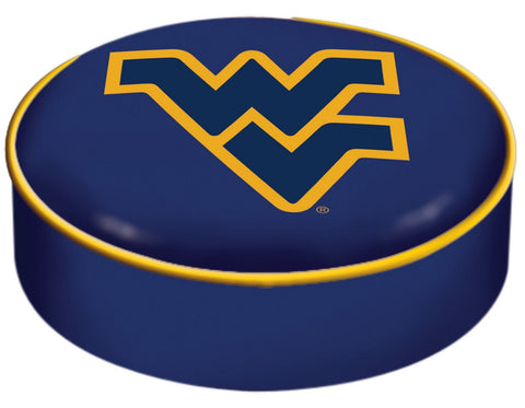 West Virginia Mountaineers HBS Navy Vinyl Slip Over Bar Stool Seat Cushion Cover - Sporting Up