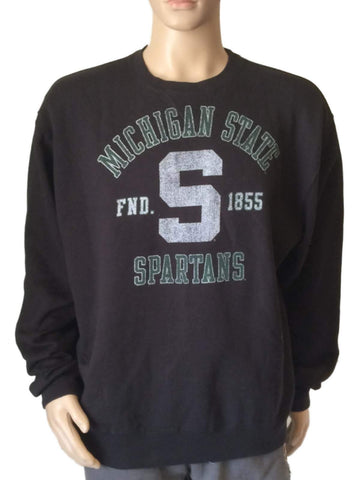 Michigan State Spartans GFS Black Long Sleeve Crew Neck Pullover Sweatshirt (L) - Sporting Up