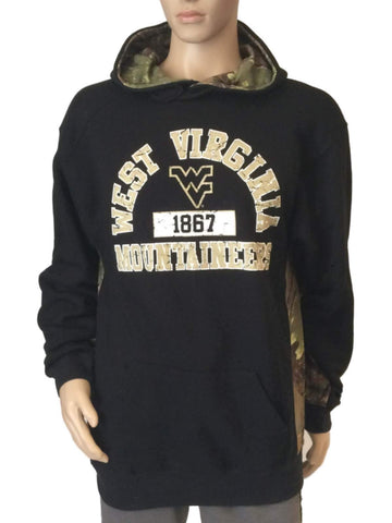 Shop West Virginia Mountaineers Black & Camo LS Pullover Hoodie Sweatshirt (L) - Sporting Up