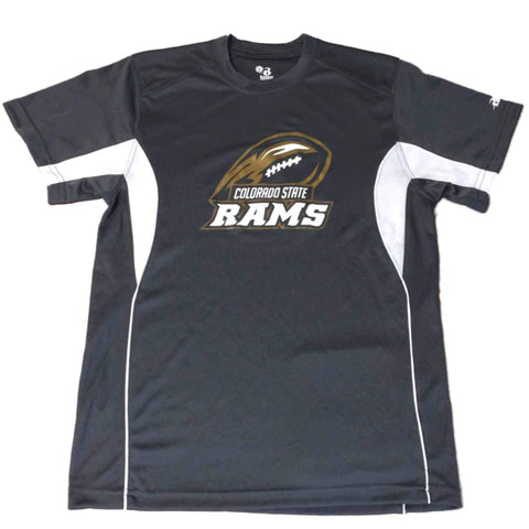 Colorado State Rams Badger Sport YOUTH Gray SS Crew Perfomance T-Shirt (M) - Sporting Up
