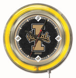 Idaho Vandals HBS Neon Yellow Black College Battery Powered Wall Clock (15") - Sporting Up