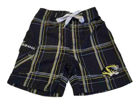 Missouri Tigers Collegiate Surf & Shop Infant Black Plaid Swimwear Shorts (18M) - Sporting Up