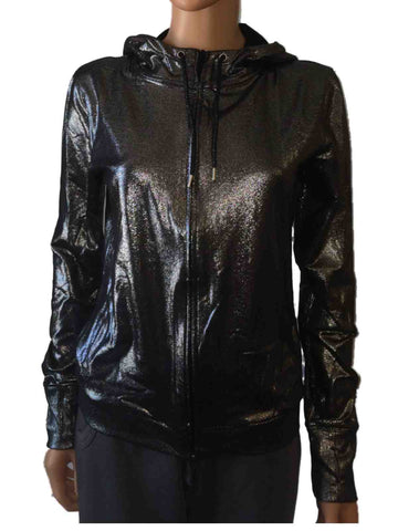 Baltimore Ravens All Sport Couture Women's Black Shiny Full Zip Up Jacket (S) - Sporting Up