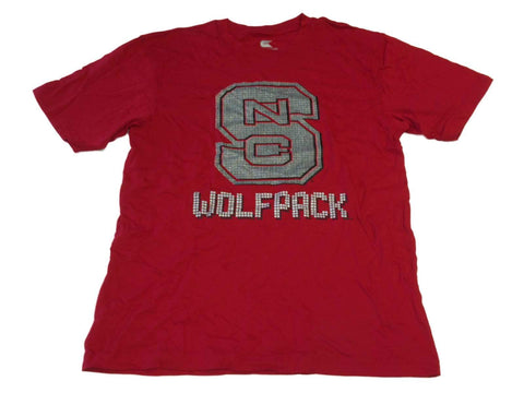 Shop NC State Wolfpack Colosseum Red with Pixel Logo SS Crew Neck T-Shirt (L) - Sporting Up