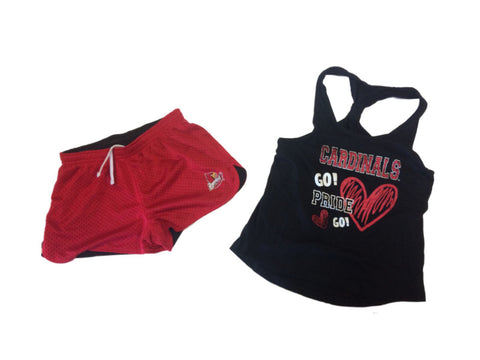 Lousiville Cardinals GIRLS Racerback Tank Top & Reversible Athletic Shorts (M) - Sporting Up