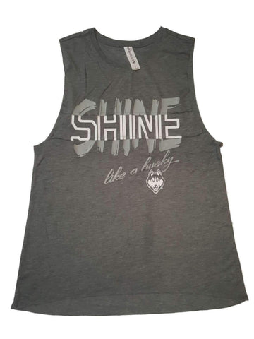 Shop UCONN Huskies Colosseum WOMEN'S Gray "Shine Like a Husky" Bro Tank (S) - Sporting Up