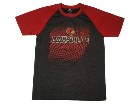 Louisville Cardinals Colosseum YOUTH Boy's Gray Performance SS T-Shirt 16-18 (L) - Sporting Up