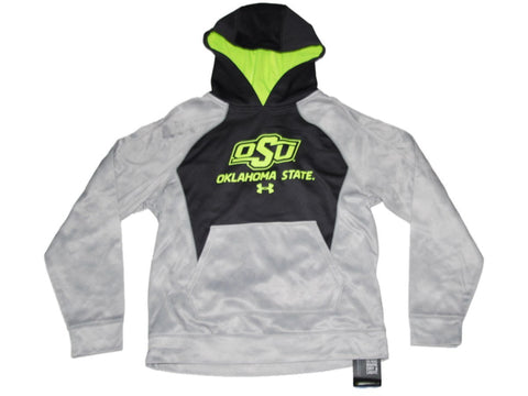 Oklahoma State Cowboys Under Armour Youth Gray Pullover Hoodie Sweatshirt (M) - Sporting Up