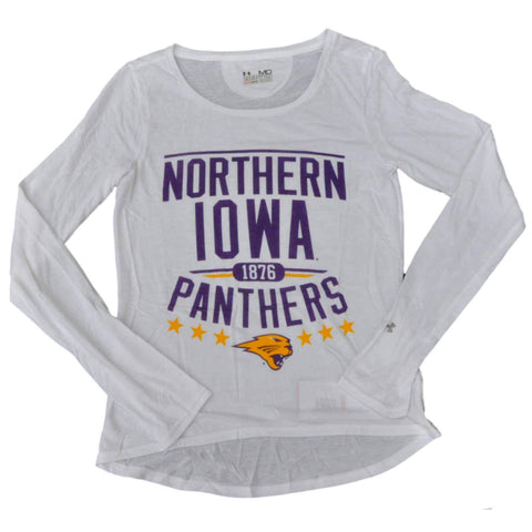 Shop Northern Iowa Panthers Under Armour Women White HeatGear Long Sleeve T-Shirt (M) - Sporting Up