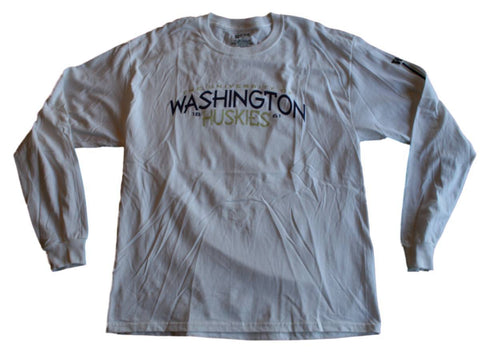 Washington Huskies Gear for Sports White Long Sleeve Cotton T-Shirt (L) - Sporting Up