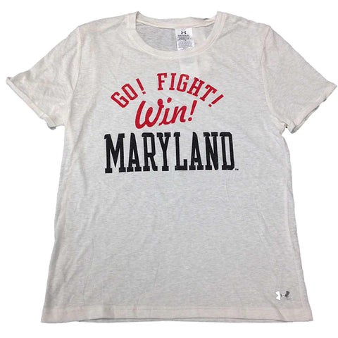 Maryland Terrapins Under Armour WOMEN HeatGear "Go Fight Win" SS T-Shirt (M) - Sporting Up