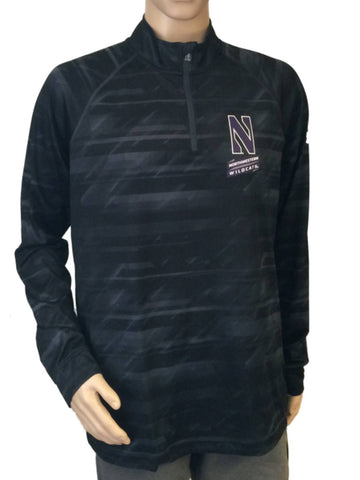 Northwestern Wildcats Gray Under Armour Loose Heatgear LS 1/4 Zip Pullover (L) - Sporting Up
