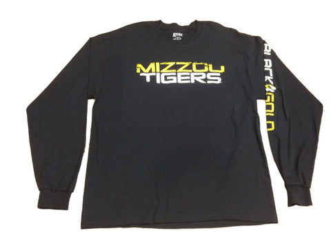 Missouri Tigers Gear for Sports Black "Black & Gold" LS Crew Neck T-Shirt (L) - Sporting Up