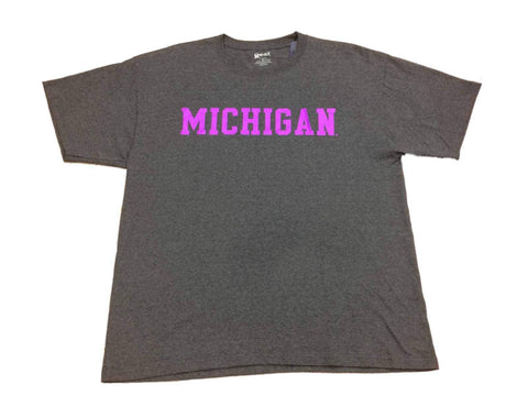 Shop Michigan Wolverines Gear for Sports Charcoal Gray SS Crew Neck T-Shirt (L) - Sporting Up