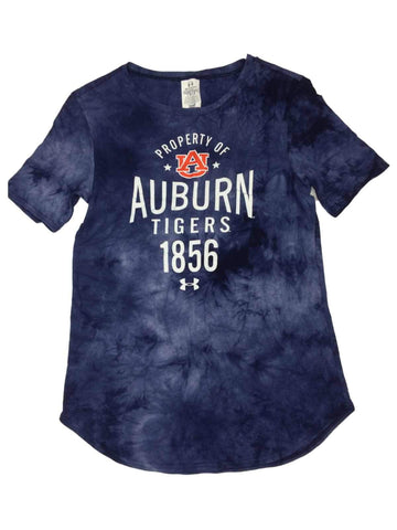 Auburn Tigers Under Armour Women's Blue Tie Dye HeatGear Loose SS T-Shirt (S) - Sporting Up