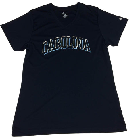 North Carolina Tar Heels Badger Sport WOMENS Navy SS V-Neck T-Shirt (M) - Sporting Up