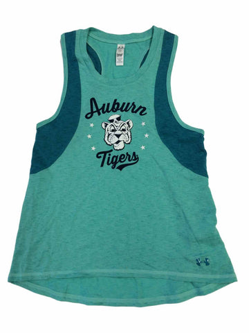 Auburn Tigers Under Armour Heatgear GIRLS Aqua Sleeveless Racerback Tank Top (M) - Sporting Up
