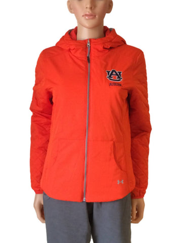 Auburn Tigers Under Armour Coldgear Storm1 WOMENS Orange Full Zip Coat (S) - Sporting Up