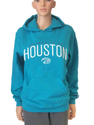Houston Cougars Champion WOMENS Turquoise LS Pullover Hoodie Sweatshirt (S) - Sporting Up