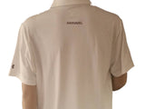 Harvard Crimson Under Armour Heatgear White SS 3 Button Golf Polo T-Shirt (L) - Sporting Up