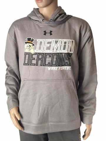 Shop Wake Forest Demon Deacons Under Armour Storm1 Gray LS Hoodie Sweatshirt (L) - Sporting Up
