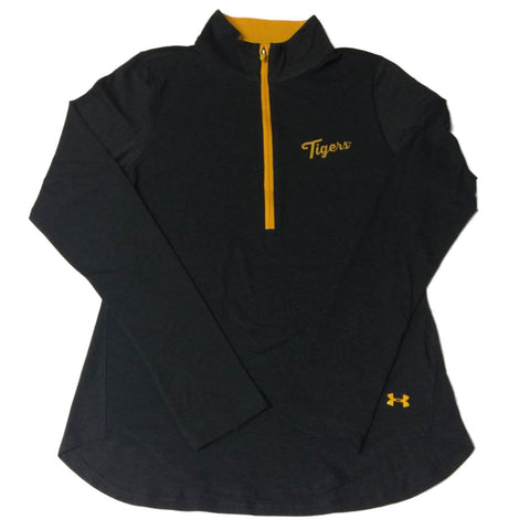 Shop Missouri Tigers Under Armour Loose WOMENS Gray Lightweight 1/2 Zip Pullover (S) - Sporting Up