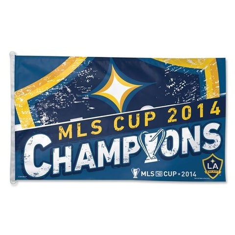Los Angeles LA Galaxy 2014 MLS Cup Champions WinCraft Blue Yellow Flag (3' x 5') - Sporting Up
