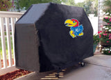 Kansas Jayhawks HBS Black Outdoor Heavy Duty Breathable Vinyl BBQ Grill Cover - Sporting Up